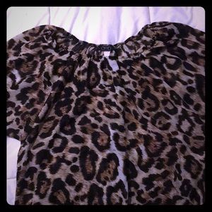 Sheer animal print top
